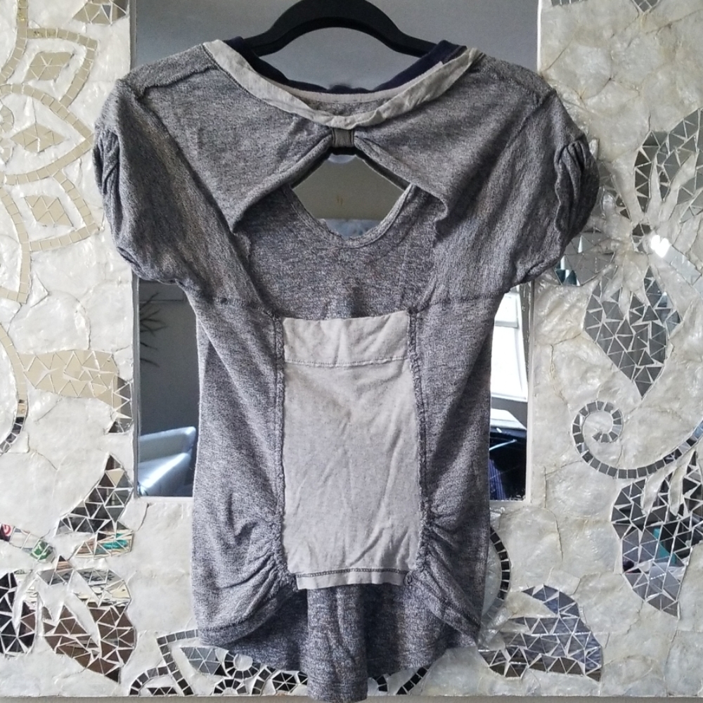 Free People Reverse Short Sleeve Top Small - Picture 5 of 6